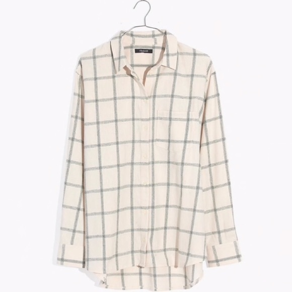 Madewell Flannel Ex-Boyfriend Shirt Sz S NWT - Picture 5 of 6